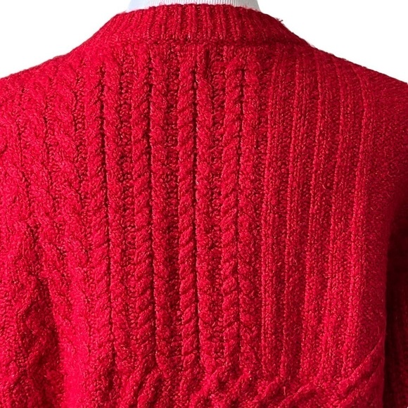 Old Navy Red Oversized Chunky Cropped Sweater Size Small - Picture 6 of 12